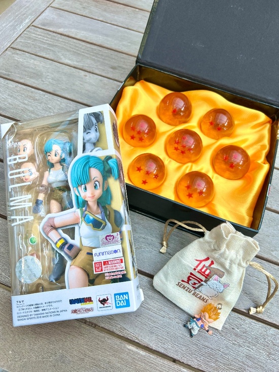 Bandai Namco Other - S.H. Figuarts Bulma, Dragon Balls, RARE Gotenks Keychain + Bonus ✨ DBZ Anime Set